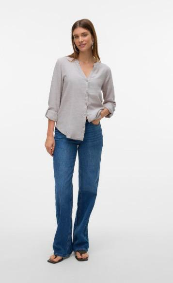 Blusa LINO Vero Moda de manga larga 2 Blusa LINO Vero Moda de manga larga - Imagen 2